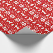 Anatolische Herder Hond Silhouetten Kerstmis Cadeaupapier (Hoek)