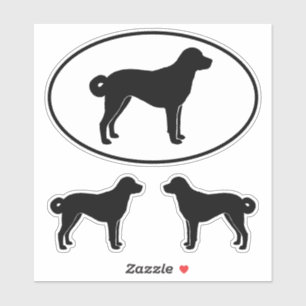 Anatolische Herder Hond Silhouetten Vinyl Stickers