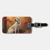 Anatolische herder in de herfst laat Herfst inspir Bagagelabel (Voorkant horizontaal)