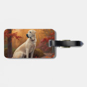 Anatolische herder in de herfst laat Herfst inspir Bagagelabel (Achterkant horizontaal)