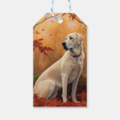 Anatolische herder in de herfst laat Herfst inspir Cadeaulabel (Voorkant)