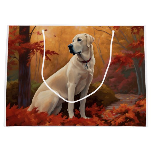 Anatolische herder in de herfst laat Herfst inspir Groot Cadeauzakje (Voorkant)