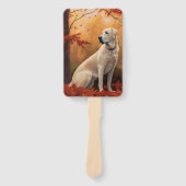 Anatolische herder in de herfst laat Herfst inspir Handwaaier (Voorkant)