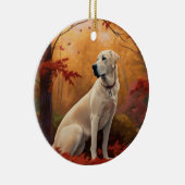 Anatolische herder in de herfst laat Herfst inspir Keramisch Ornament (Rechts)