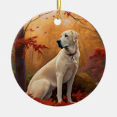 Anatolische herder in de herfst laat Herfst inspir Keramisch Ornament (Voorkant)