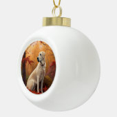 Anatolische herder in de herfst laat Herfst inspir Keramische Bal Ornament (Rechts)