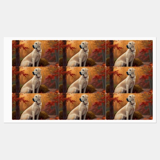 Anatolische herder in de herfst laat Herfst inspir Labels (Vel)