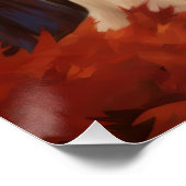 Anatolische herder in de herfst laat Herfst inspir Perfect Poster (Hoek)