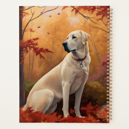 Anatolische herder in de herfst laat Herfst inspir Planner (Achterkant)