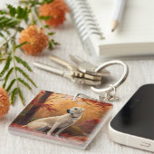 Anatolische herder in de herfst laat Herfst inspir Sleutelhanger (Voorkant Rechts)