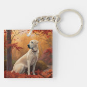 Anatolische herder in de herfst laat Herfst inspir Sleutelhanger (Achterkant)