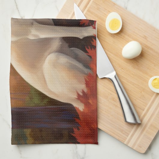 Anatolische herder in de herfst laat Herfst inspir Theedoek (Quarter Fold)