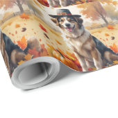 Anatolische herder in de herfst verlaat Thanksgivi Cadeaupapier (Rol Hoek)