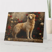 Anatolische herder in Roos Garden - Serene Romance Kaart (Voorkant)