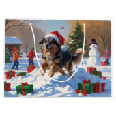 Anatolische herder Kerstfeest Sneeuw Groot Cadeauzakje (Achterkant)