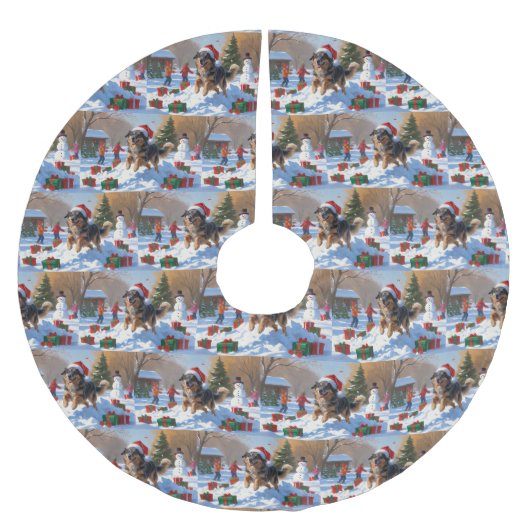 Anatolische herder Kerstfeest Sneeuw Kerstboom Rok (Voorkant)