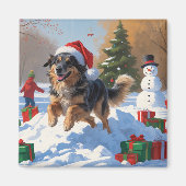 Anatolische herder Kerstfeest Sneeuw Magneet (Voorkant)