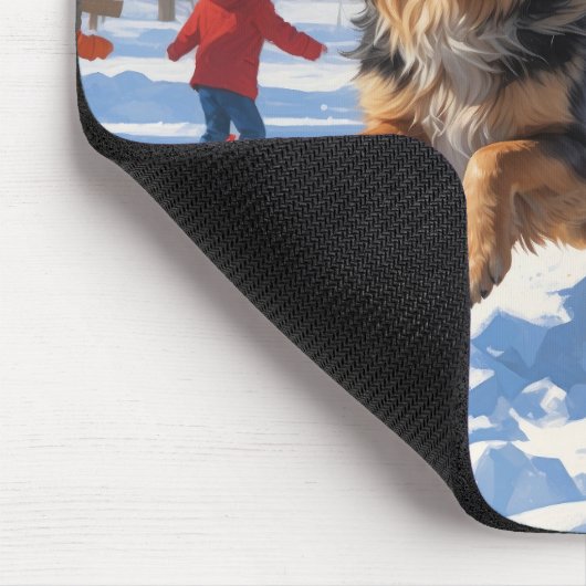 Anatolische herder Kerstfeest Sneeuw Muismat (Hoek)