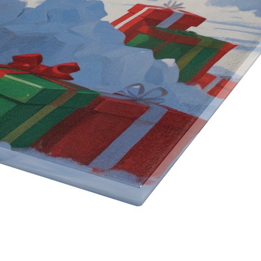 Anatolische herder Kerstfeest Sneeuw Snijplank (Hoek)