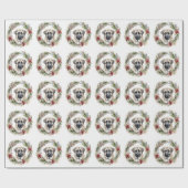 Anatolische Herder Kerstkrans Feestelijke Pup Cadeaupapier (Vlak)