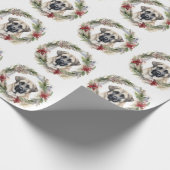 Anatolische Herder Kerstkrans Feestelijke Pup Cadeaupapier (Hoek)