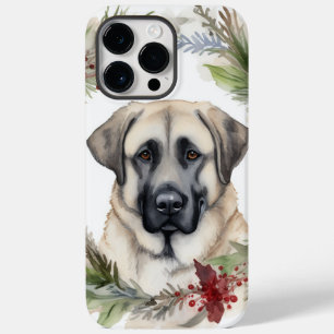 Anatolische Herder Kerstkrans Feestelijke Pup Case-Mate iPhone 14 Pro Max Hoesje