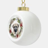 Anatolische Herder Kerstkrans Feestelijke Pup Keramische Bal Ornament (Rechts)