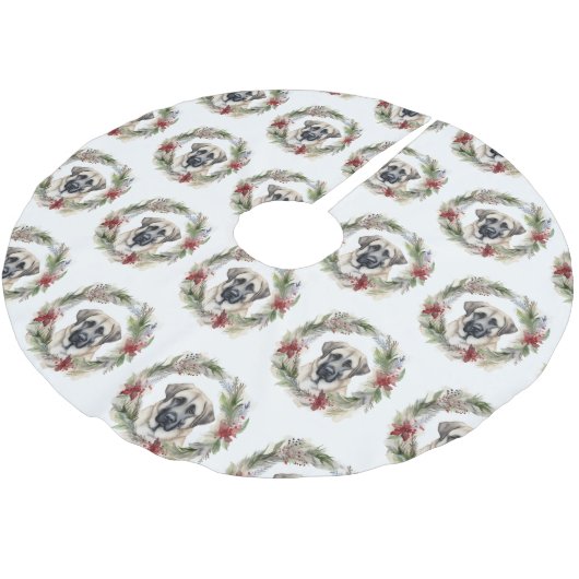 Anatolische Herder Kerstkrans Feestelijke Pup Kerstboom Rok (Gekanteld)