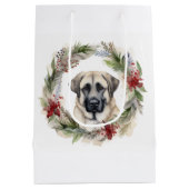 Anatolische Herder Kerstkrans Feestelijke Pup Medium Cadeauzakje (Achterkant)
