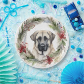 Anatolische Herder Kerstkrans Feestelijke Pup Papieren Bordje (Feest)