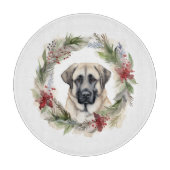 Anatolische Herder Kerstkrans Feestelijke Pup Snijplank (Voorkant)