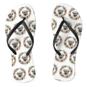 Anatolische Herder Kerstkrans Feestelijke Pup Teenslippers (Voetbed)