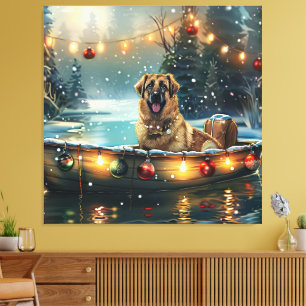 Anatolische herder kerstvakantie canvas afdruk