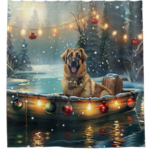 Anatolische herder kerstvakantie douchegordijn (Voorkant)