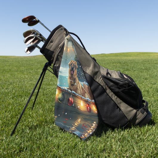 Anatolische herder kerstvakantie golfhanddoek (Groen)