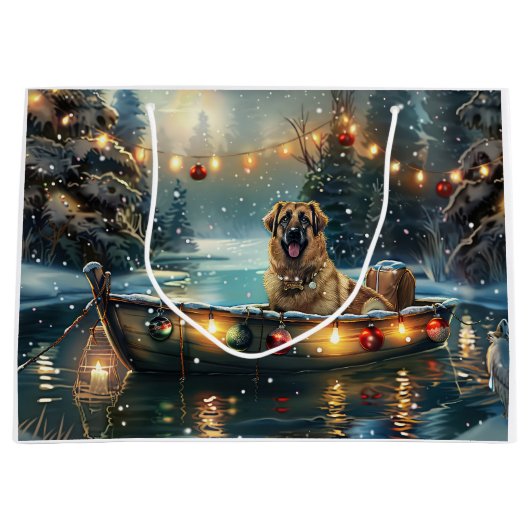 Anatolische herder kerstvakantie groot cadeauzakje (Voorkant)