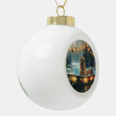 Anatolische herder kerstvakantie keramische bal ornament (Links)