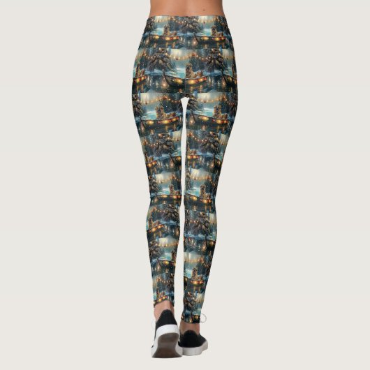 Anatolische herder kerstvakantie leggings (Achterkant)
