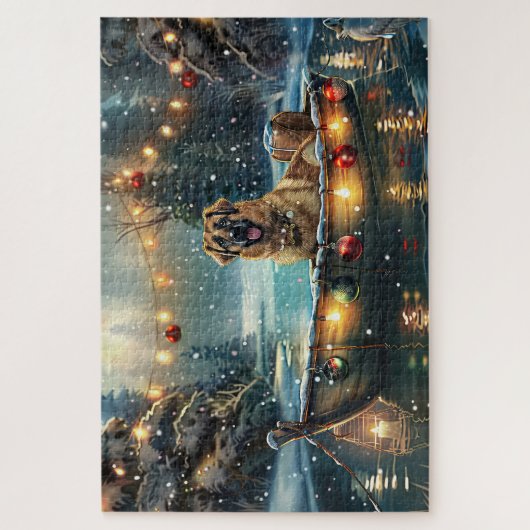 Anatolische herder kerstvakantie legpuzzel (Verticaal)