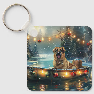 Anatolische herder kerstvakantie sleutelhanger