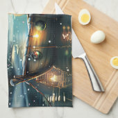 Anatolische herder kerstvakantie theedoek (Quarter Fold)