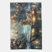 Anatolische herder kerstvakantie theedoek (Verticaal)