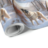 Anatolische herder liet het sneeuwKerstmis Cadeaupapier (Rol Hoek)