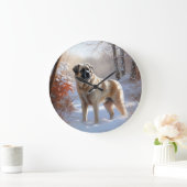 Anatolische herder liet het sneeuwKerstmis Grote Klok (Huis)