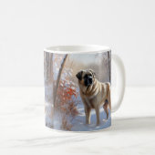 Anatolische herder liet het sneeuwKerstmis Koffiemok (Voorkant rechts)