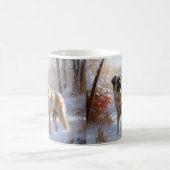 Anatolische herder liet het sneeuwKerstmis Koffiemok (Center)