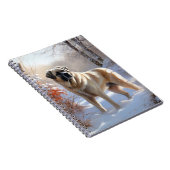 Anatolische herder liet het sneeuwKerstmis Notitieboek (Rechterzijde)