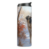 Anatolische herder liet het sneeuwKerstmis Thermosbeker (Gedraaid links)