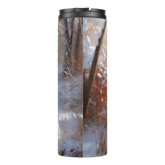 Anatolische herder liet het sneeuwKerstmis Thermosbeker (Achterkant)