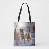 Anatolische herder liet het sneeuwKerstmis Tote Bag (Voorkant)